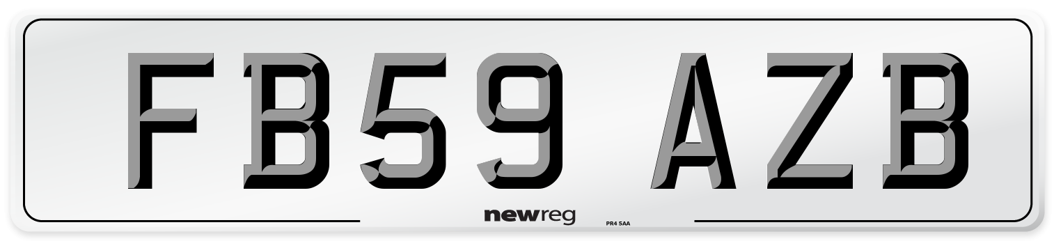 FB59 AZB Number Plate from New Reg